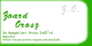 zoard orosz business card